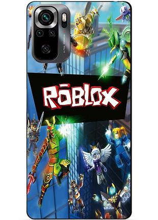 Силиконовый бампер чехол для xiaomi poco m5s с картинкой roblox