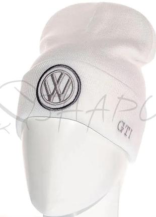 Шапка с вышивкой автомобильная volkswagen l20087 белый