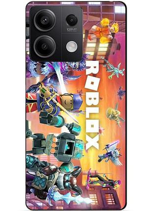 Чехол силиконовый бампер для xiaomi redmi note 13 pro 4g с картинкой роблокс roblox