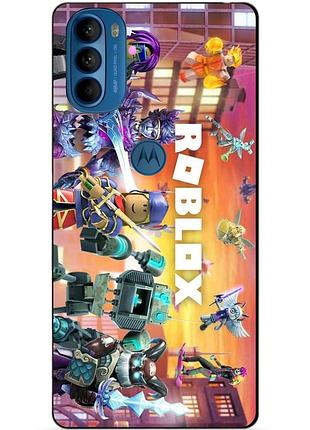 Силиконовый чехол бампер для motorola moto g41 с картинкой роблокс roblox