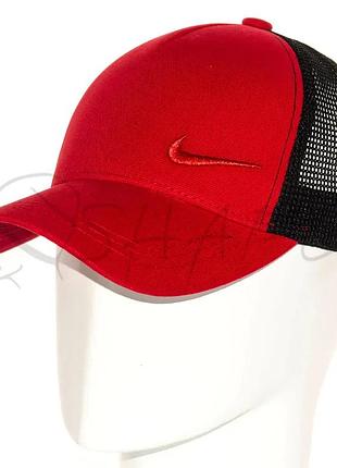 Бейсболка летняя с сеткой unisex кепка брендовая из хлопка универсальная nike bth20892 красный