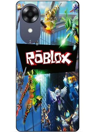 Силіконовий чохол бампер для oppo a17k з картинкою roblox роблокс