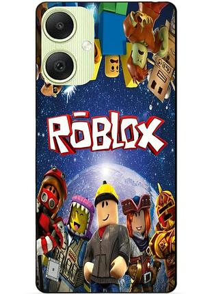 Силиконовый чехол бампер для samsung a05 с рисунком роблокс roblox