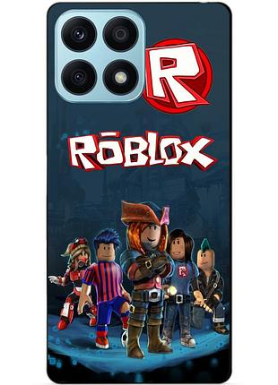 Чехол силиконовый бампер для huawei honor x8a с рисунком roblox роблокс