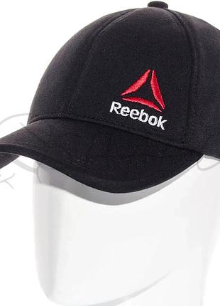 Бейсболка мужская закрытая на резинке кепка стрейчевая reebok bdh20669 черный