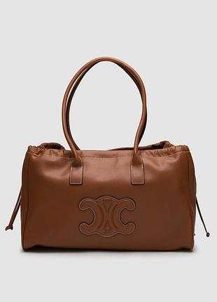 💎 celine cabas drawstring cuir triomphe in smooth calfskin tan