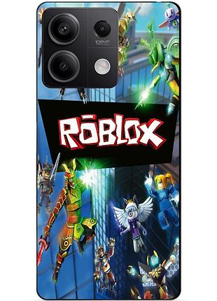 Чехол силиконовый бампер для xiaomi poco x6 5g с картинкой roblox роблокс