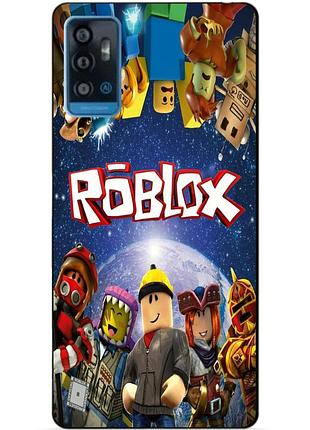 Чехол силиконовый бампер для zte blade a71 с рисунком роблокс roblox