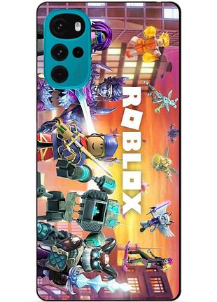 Силіконовий чохол бампер для motorola moto g22 з картинкою роблокс roblox