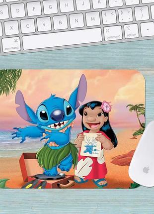 Коврик для мыши лило и стич lilo & stitch средний 002 (290х250х3мм)