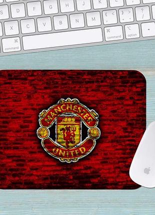 Коврик для мыши фк манчестер юнайтед fc manchester united маленький 007 (180х220х3мм)