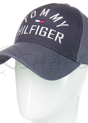 Кепка брендовая из тонкого хлопка бейсболка unisex tommy hilfiger bgh20712 серый
