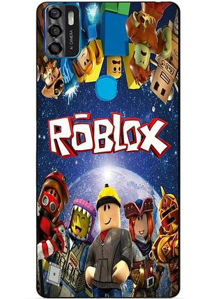 Чехол силиконовый бампер для zte blade a7s с рисунком роблокс roblox