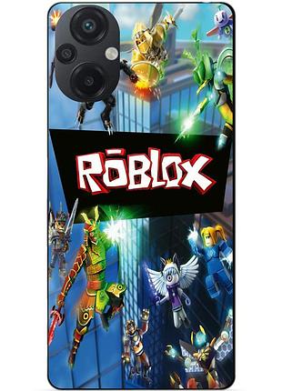 Силіконовий бампер чохол для xiaomi poco m5 з картинкою roblox