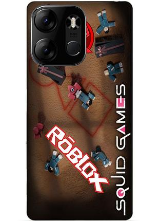 Силіконовий бампер чохол для tecno spark go 2023 з малюнком roblox гра в кальмара роблокс