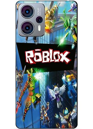 Силиконовый чехол бампер для motorola moto g23 с картинкой roblox роблокс