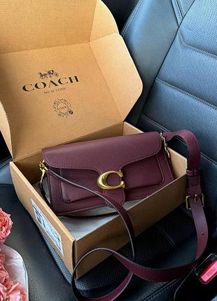 Сoach tabby shoulder bag wine/gold[оригінальна коробка] 26x14x7