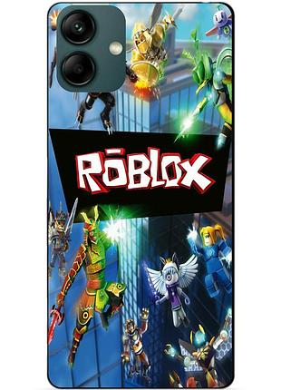 Силиконовый бампер чехол для samsung a04 с картинкой roblox
