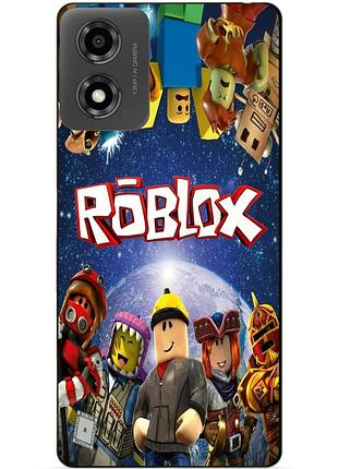 Чехол силиконовый бампер для motorola moto g04 с рисунком роблокс roblox