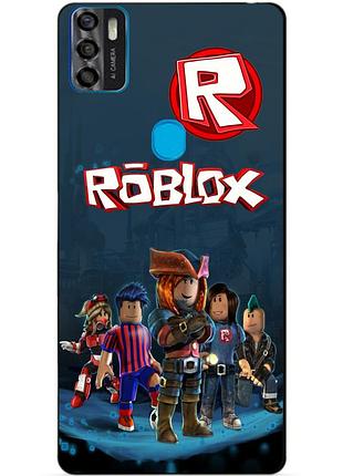Чехол силиконовый бампер для zte blade a7s с рисунком roblox роблокс