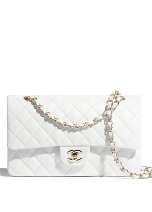 Chanel classic 2.55 medium gold white 25х16х6,5