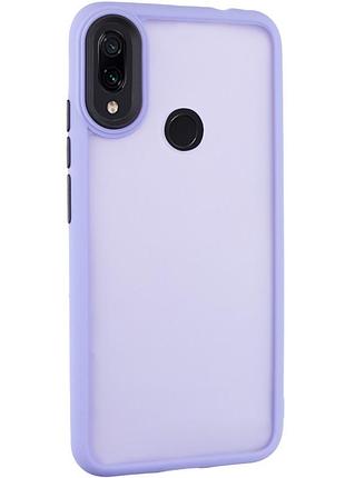 Чехол на xiaomi redmi note 7 / xiaomi redmi note 7 pro / xiaomi redmi note 7s фиолетовый противоударный матовы