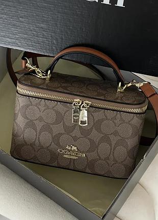 Сумка женская coach ava crossbody bag бежевый через плече коуч кросс боди
