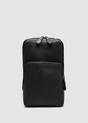 🦁 coach gotham pack in pebble leather black 18 х 31 х 8 см