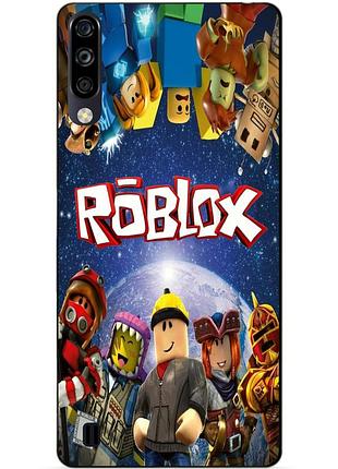 Чехол силиконовый бампер для zte blade a7 2020 с рисунком роблокс roblox