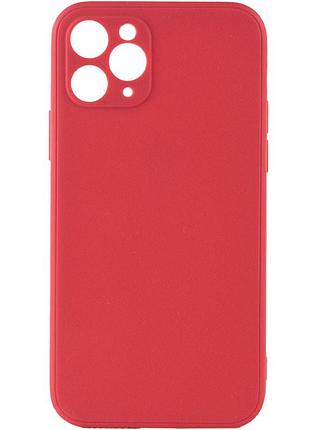 Чохол на iphone 11 pro max червоний матовий із захистом камери для айфон 11 про макс