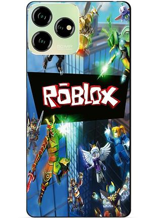 Чехол силиконовый бампер для zte blade v50 design с картинкой roblox роблокс