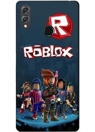 Силиконовый бампер чехол для huawei honor 8x с рисунком roblox