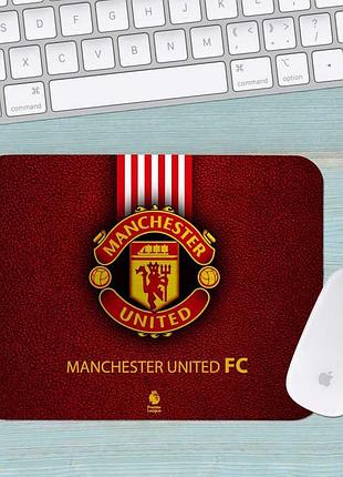 Килимок для миші фк манчестер юнайтед fc manchester united маленький 002 (180х220х3мм)