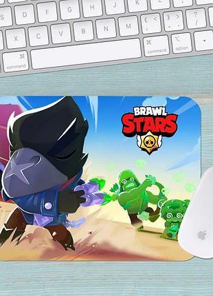 Коврик для мыши бравл старс brawl stars маленький 030 (180х220х3мм)