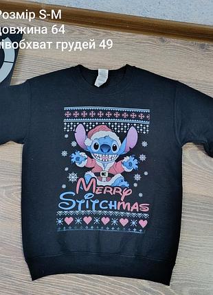 Свитшот stitch стоп новогодний