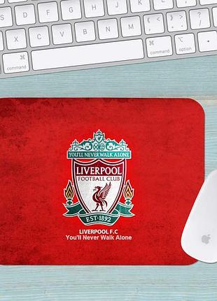 Коврик для мыши фк ливерпуль fc liverpool маленький 0012 (180х220х3мм)