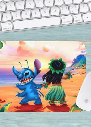 Коврик для мыши лило и стич lilo & stitch большой 004 (400х300х3мм)