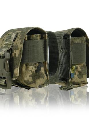 Военный подсумок для 1 гранаты пиксель molle армейский прочный для боевых задач тактический для экипировки чехол кордура