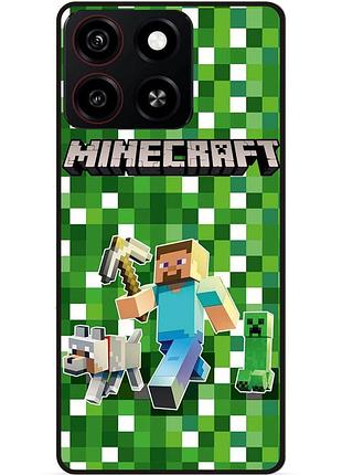 Силіконовий чохол бампер для zte blade a35 стів minecraft кріпер майнкрафт