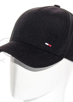 Мужская зимняя кепка с ушами теплая бейсболка с регулировкой tommy hilfiger bzr21674 черный