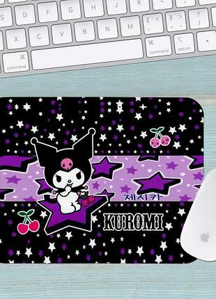 Коврик для мыши хеллоу китти куроми kuromi hello kitty средний 003 (290х250х3мм)