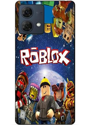 Силіконовий чохол бампер для motorola moto g84 з малюнком роблокс roblox