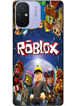 Силіконовий бампер чохол для xiaomi redmi 12c з малюнком роблокс roblox