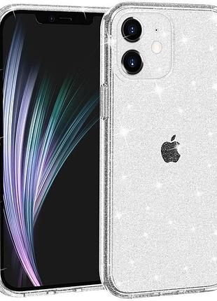 Чехол на iphone 11 прозрачный с блестками для айфон 11