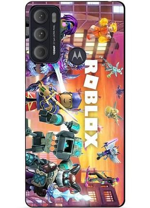 Силиконовый чехол бампер для motorola moto g60 с картинкой роблокс roblox