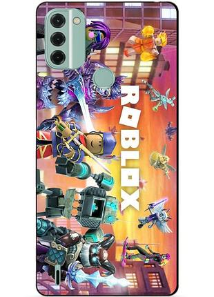 Силиконовый чехол бампер для nokia c31 с картинкой роблокс roblox