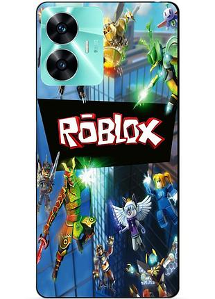Силіконовий чохол бампер для realme c55 з картинкою roblox роблокс