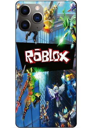 Силиконовый чехол бампер для iphone 11 pro с картинкой roblox роблокс