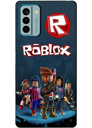 Силиконовый чехол бампер для nokia g22 с рисунком roblox роблокс