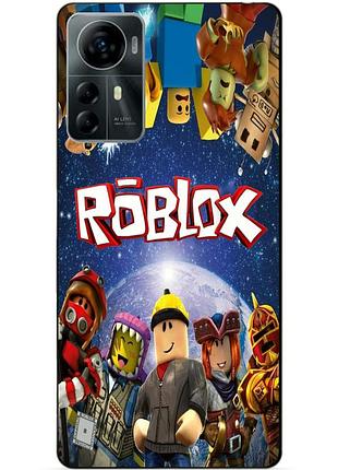 Силиконовый чехол бампер для zte blade a72s с рисунком роблокс roblox